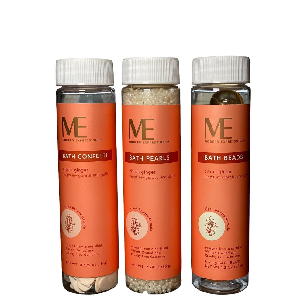 Modern Expressions Citrus Ginger bath bundle 3 piece set Travel Size
